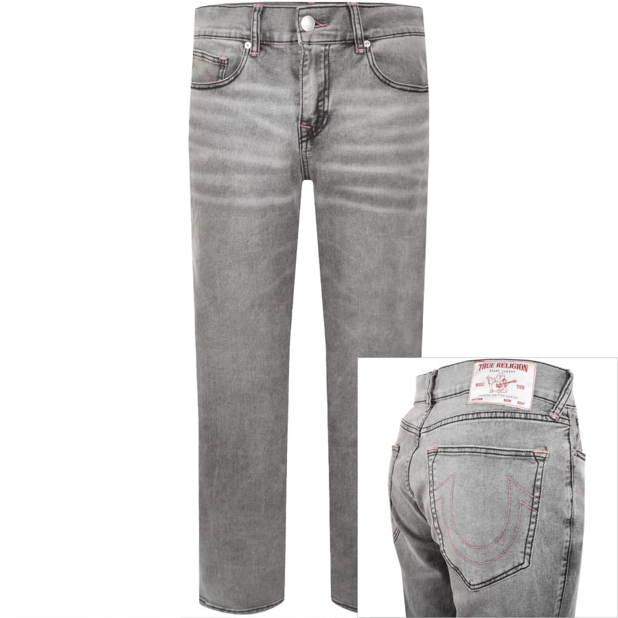 True Religion Ricky Straight Jeans Grey | Mainline Menswear